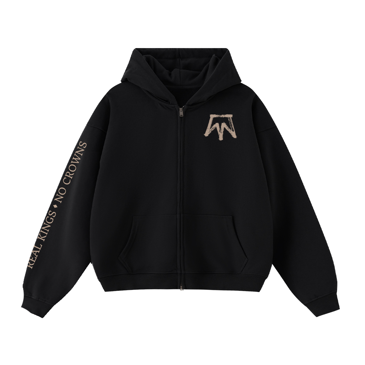 No Kings Inspired Zip Hoodie - Real Kings No Crowns