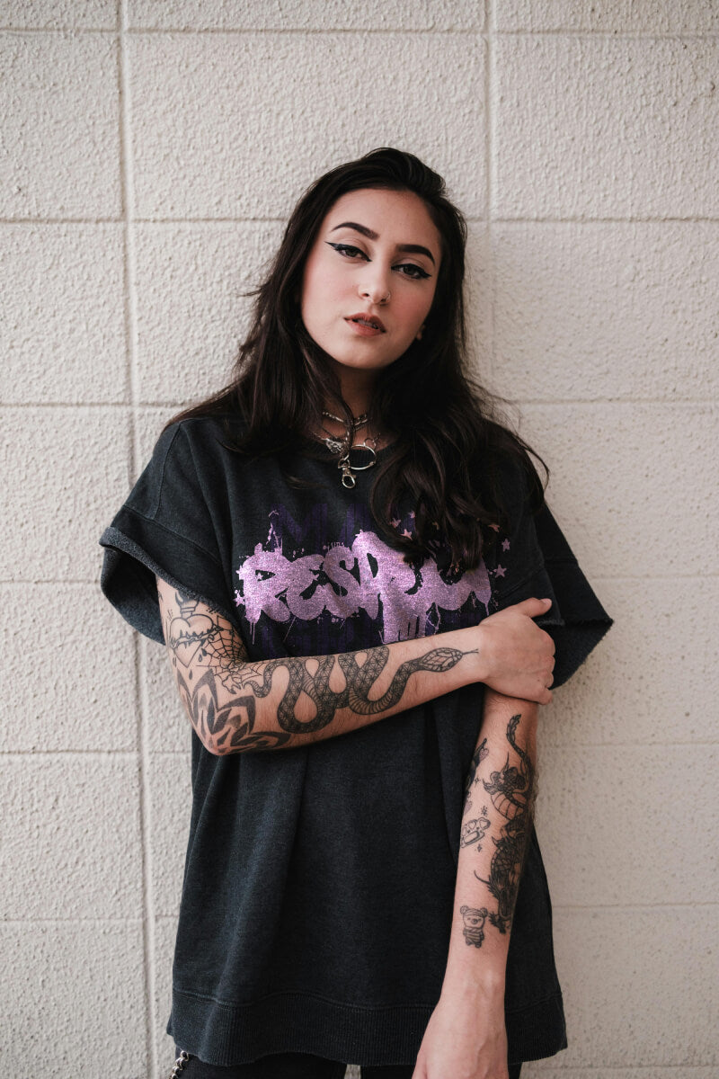 Activism streetwear model in Built For Better Apparel.