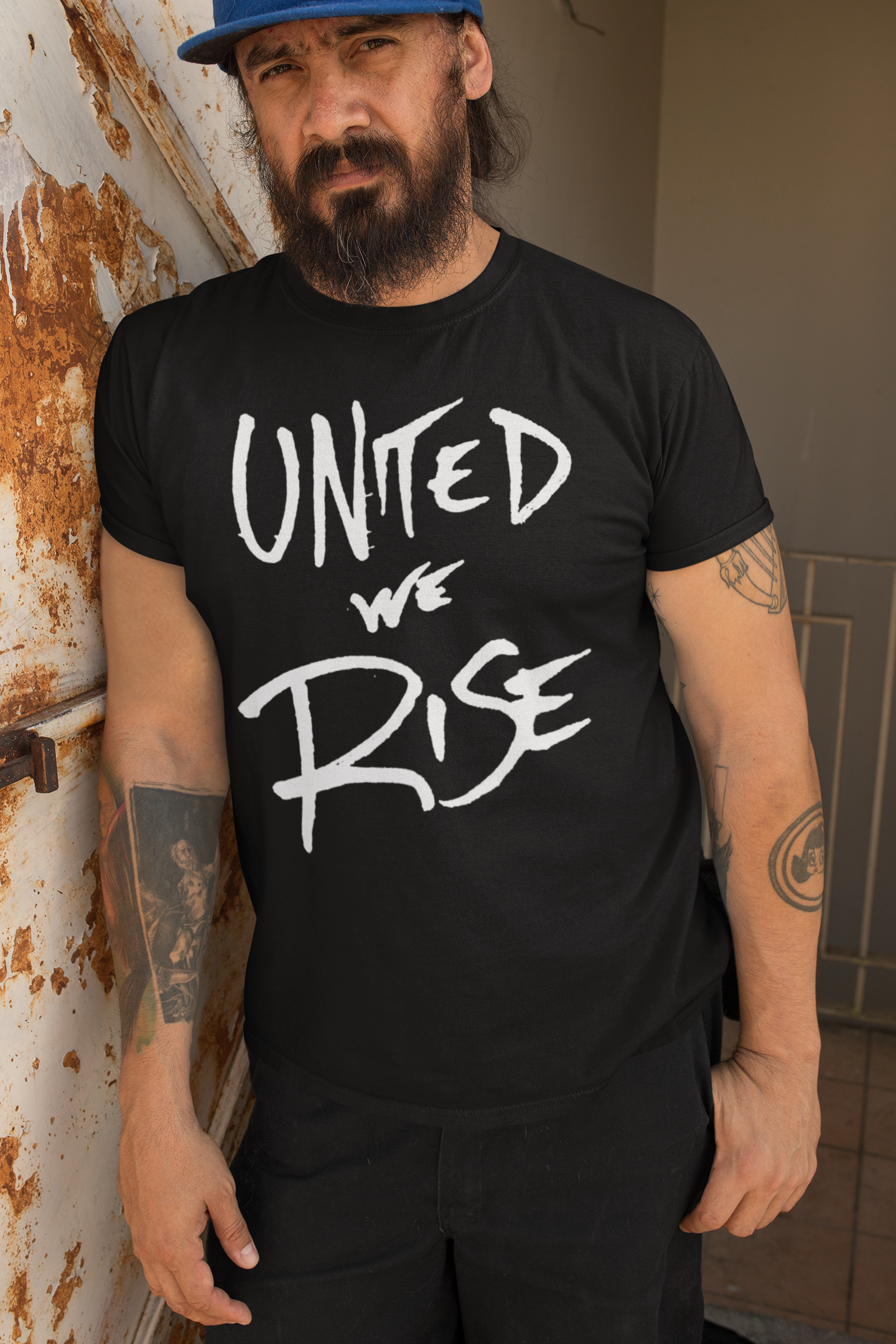 United We Rise Handwritten T-Shirt — Graphic Solidarity Tee