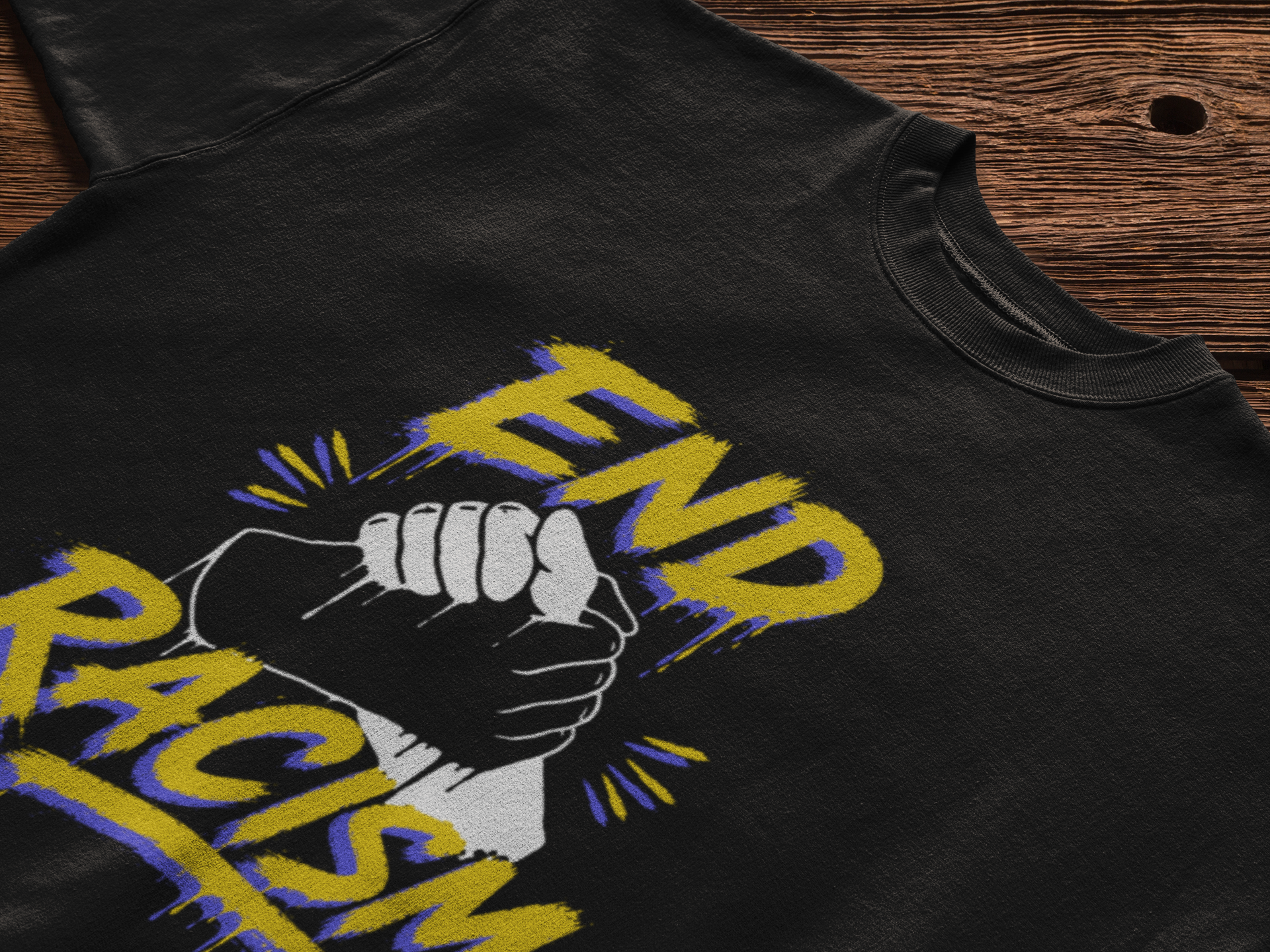 End Racism T-Shirt — Anti-Racism Fist Graphic Tee