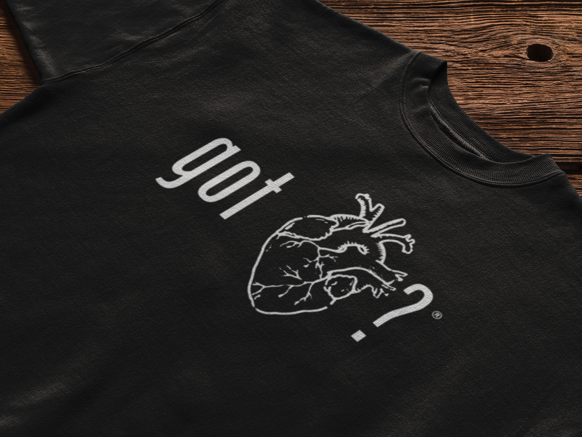 Got Heart? Anatomical Heart Graphic Tee — Oversized Boxy Black T-Shirt
