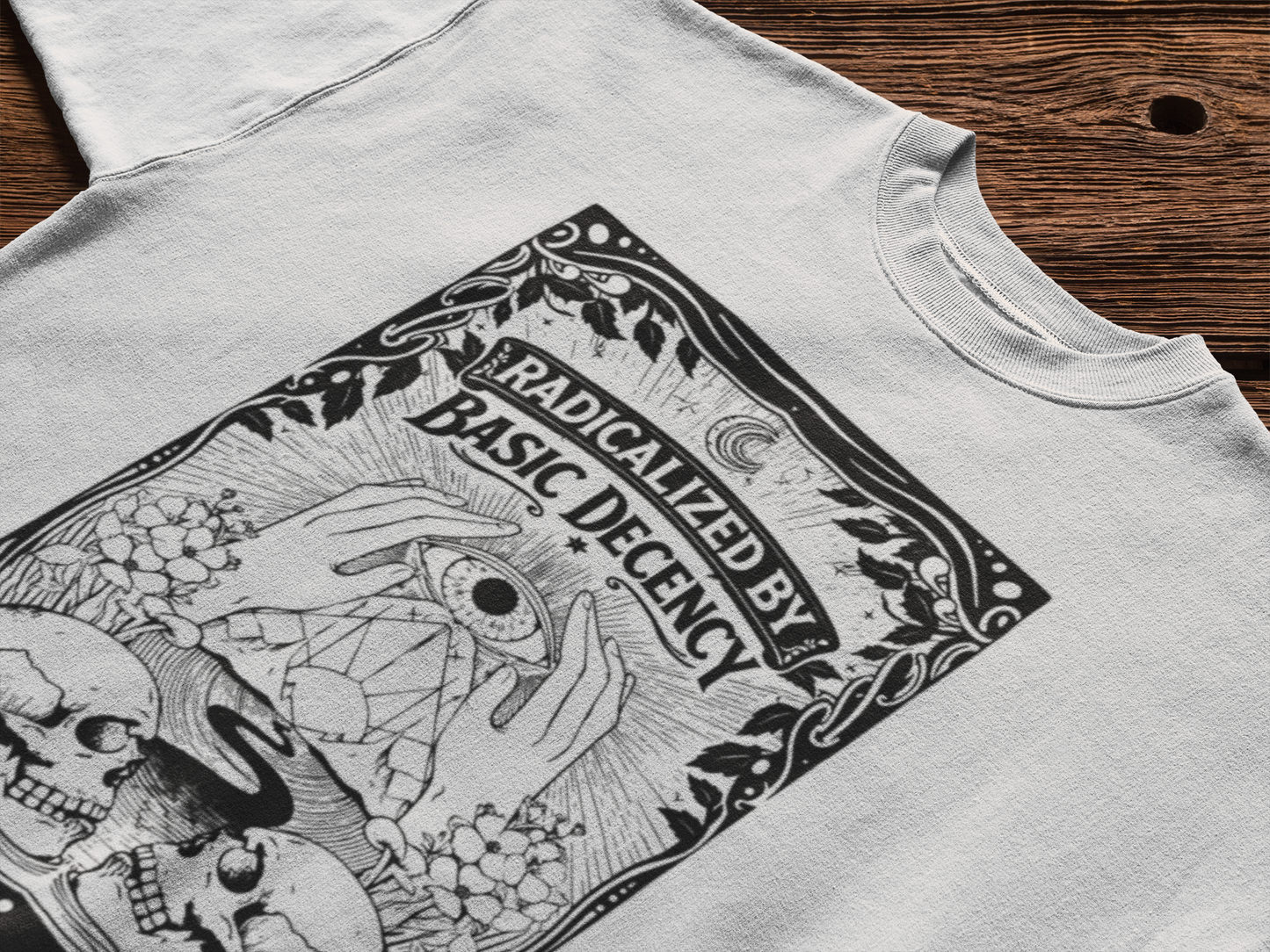 Oversized Graphic Tee - Radicalized by Basic Decency