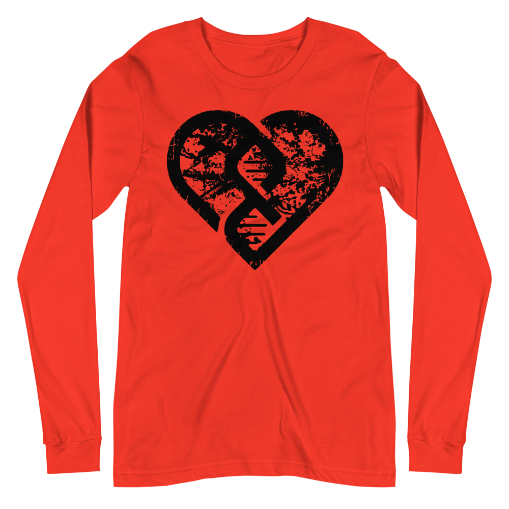 DNA Heart Grunge - Long Sleeve Tee