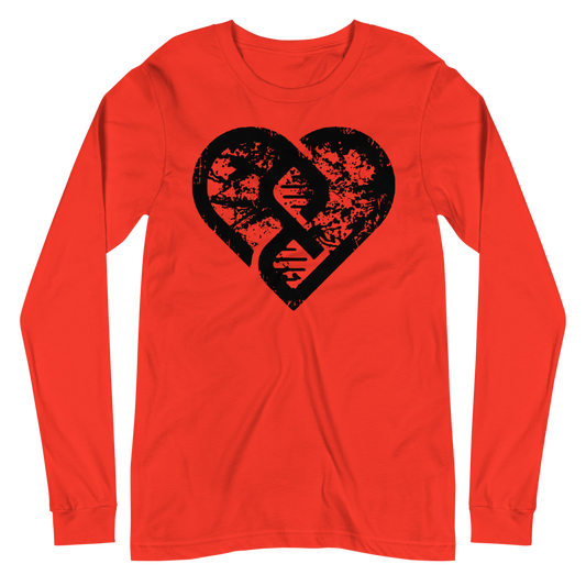 DNA Heart Grunge - Long Sleeve Tee