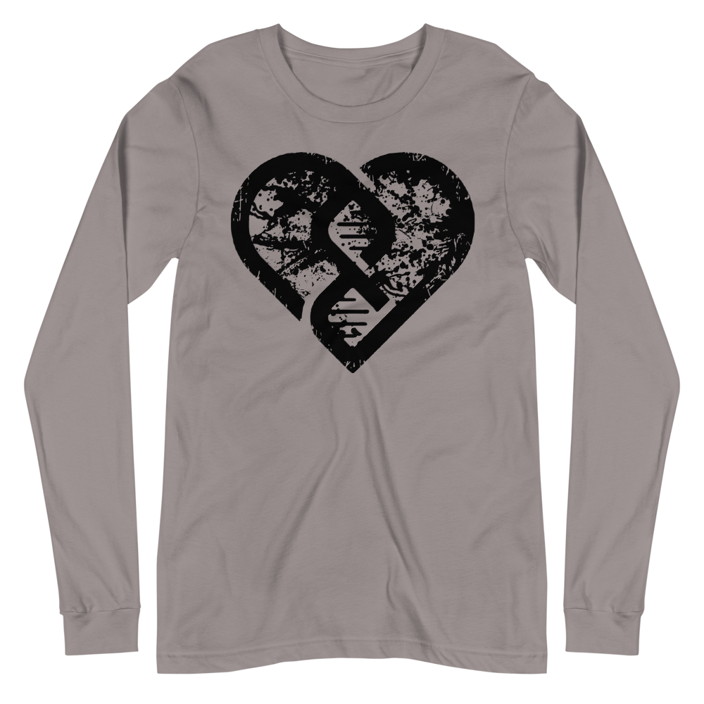 DNA Heart Grunge - Long Sleeve Tee