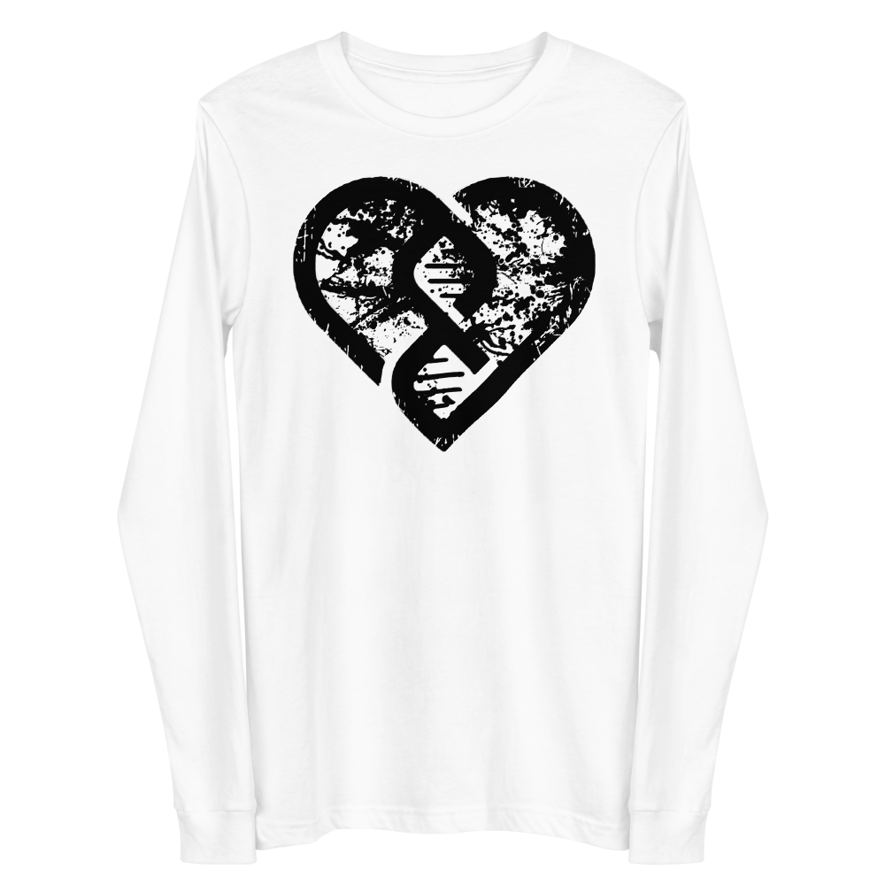 DNA Heart Grunge - Long Sleeve Tee
