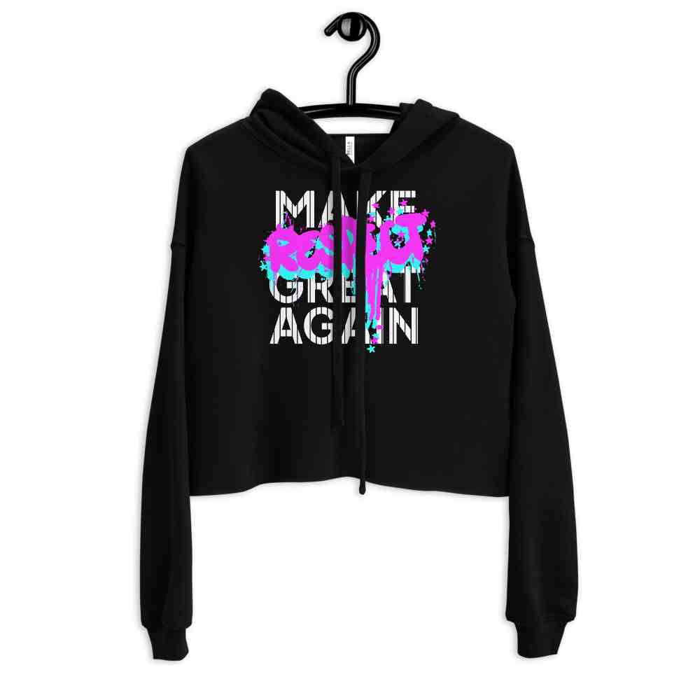 Make Respect Great Again (Pink/Blue)- Crop Hoodie